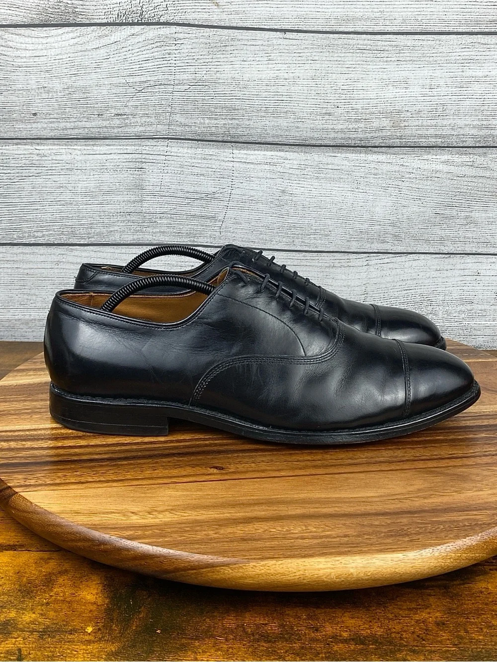 Allen Edmonds Park Avenue Cap Toe Oxford Dress Shoe Black Leather Mens Size 10.5